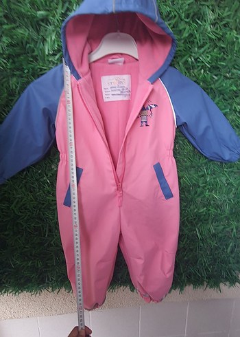 Pembe Kapüşonlu Bebek Kayak Tulumu - Görsel 8