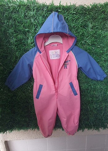 Pembe Kapüşonlu Bebek Kayak Tulumu - Görsel 11