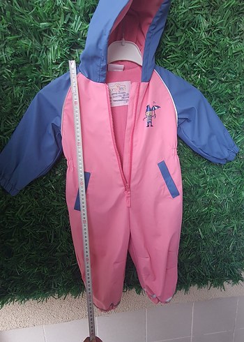 Pembe Kapüşonlu Bebek Kayak Tulumu - Görsel 5