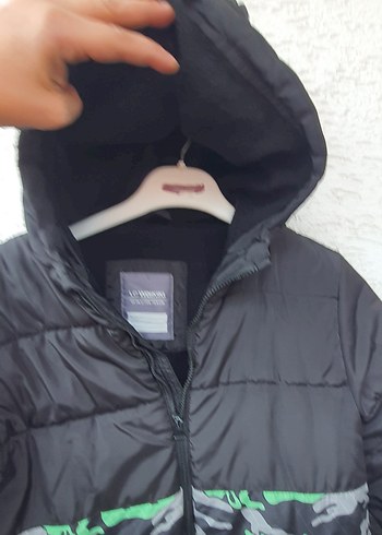 lcw 13 yas KapüşonluDesenli Erkek cocuk kalin  Mont - Görsel 5