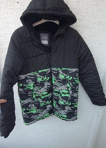 lcw 13 yas KapüşonluDesenli Erkek cocuk kalin  Mont - Görsel 7