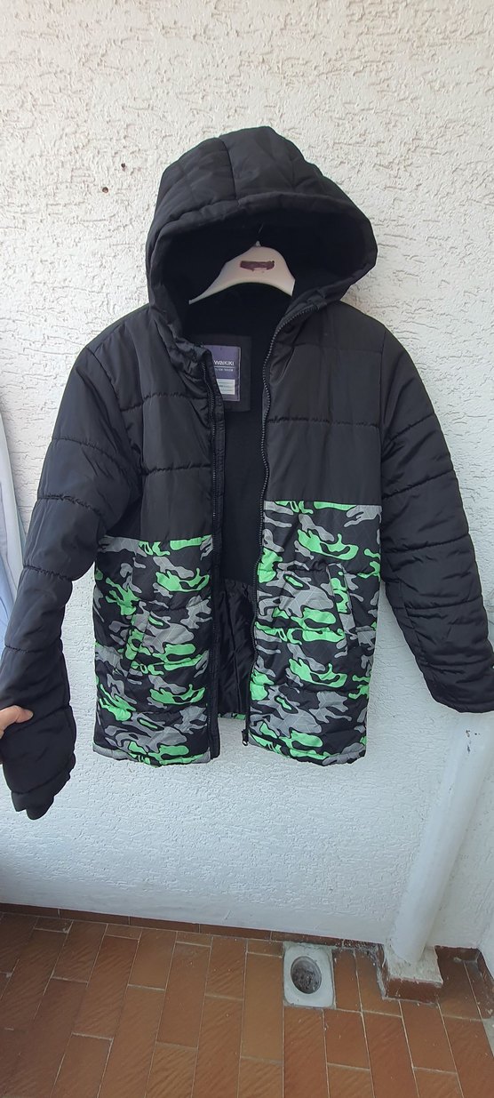 lcw 13 yas KapüşonluDesenli Erkek cocuk kalin  Mont - Görsel 4