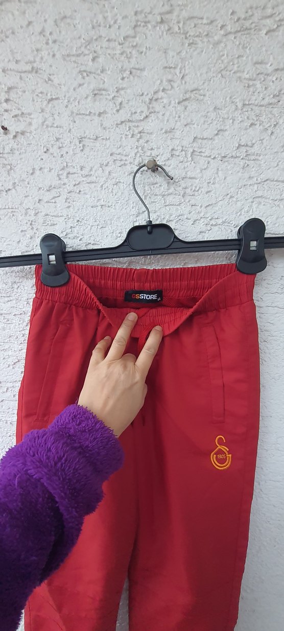 Kızlar İçin Kırmızı Streetwear Eşofman Altı - Görsel 4