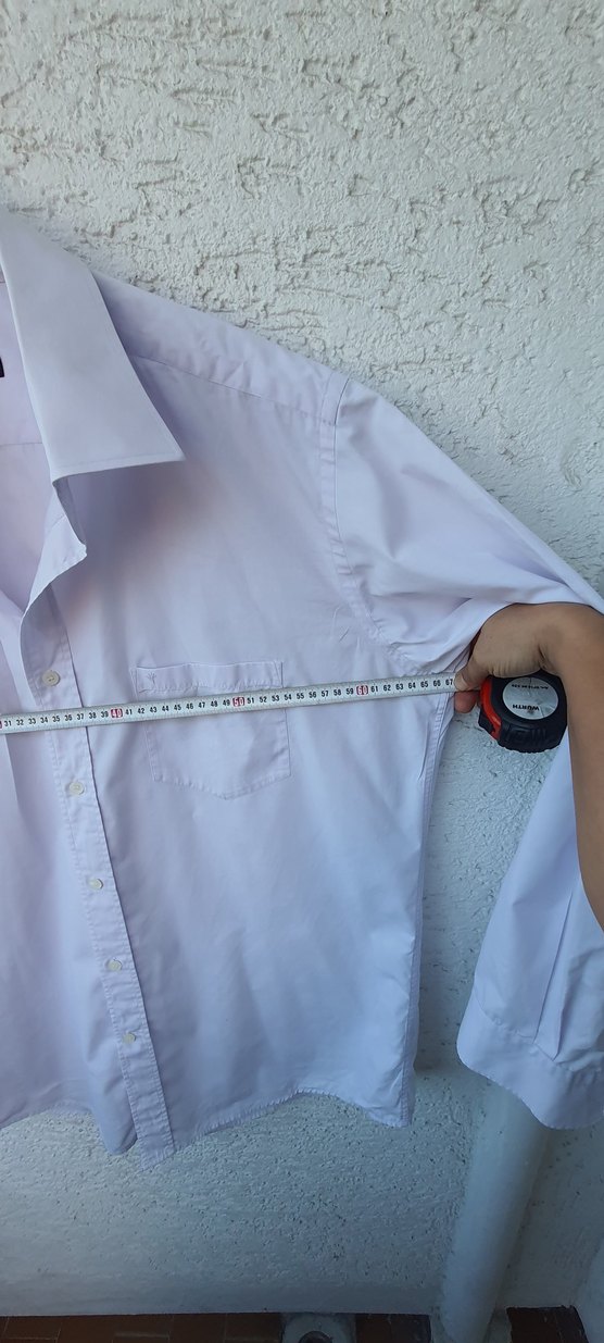 Erkek Beyaz Pamuklu Uzun Kollu Gömlek - Görsel 5