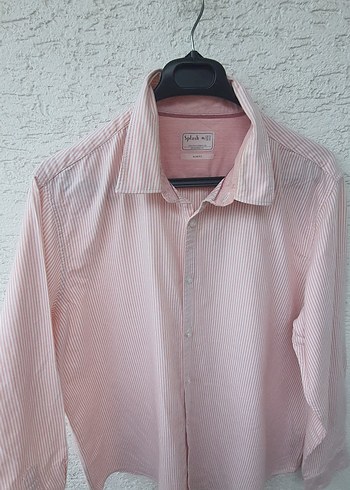 Pembe Pamuklu Uzun Kollu Erkek Gömlek - Görsel 3