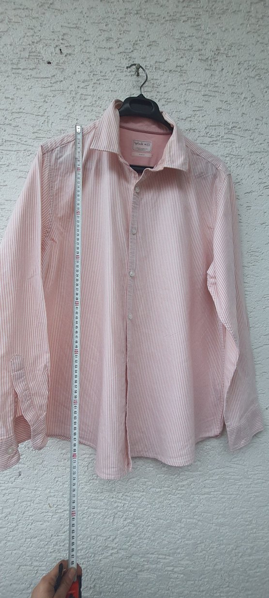 Pembe Pamuklu Uzun Kollu Erkek Gömlek - Görsel 5