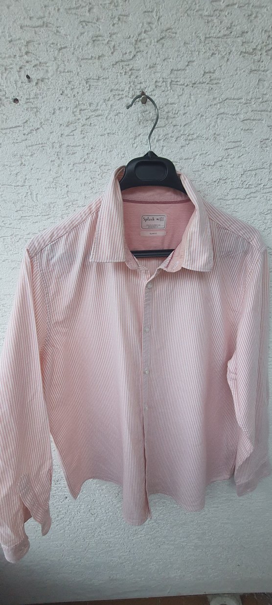 Pembe Pamuklu Uzun Kollu Erkek Gömlek - Görsel 3