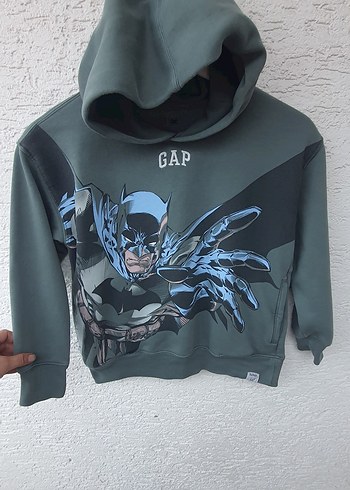 Gri GAP Batman Baskılı Kapüşonlu Sweatshirt - Görsel 2