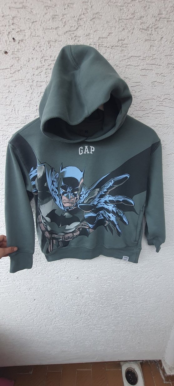 Gri GAP Batman Baskılı Kapüşonlu Sweatshirt - Görsel 2