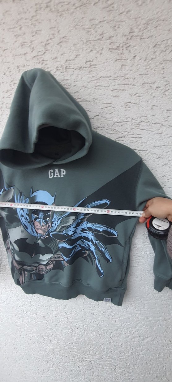 Gri GAP Batman Baskılı Kapüşonlu Sweatshirt - Görsel 4
