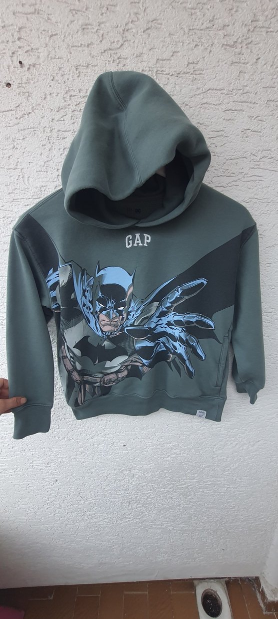 Gri GAP Batman Baskılı Kapüşonlu Sweatshirt - Görsel 5