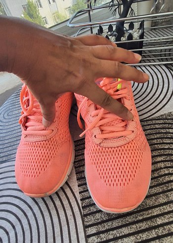 37,5 Beden pembe Renk Skechers Kadın 37.5 no Pembe Bağcıklı Spor Ayakkabı