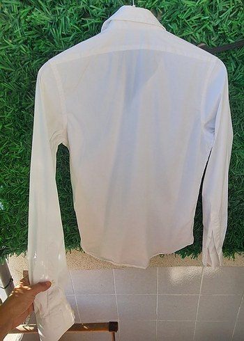 m Beden Düğmeli Beyaz m beden uyumlu slim fit Erkek Gömlek