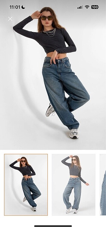 s Beden Baggy pantolon maule jean