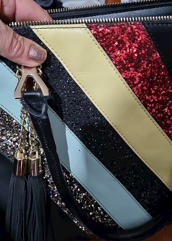 Çok Renkli Deri Kadın Çanta - Görsel 3