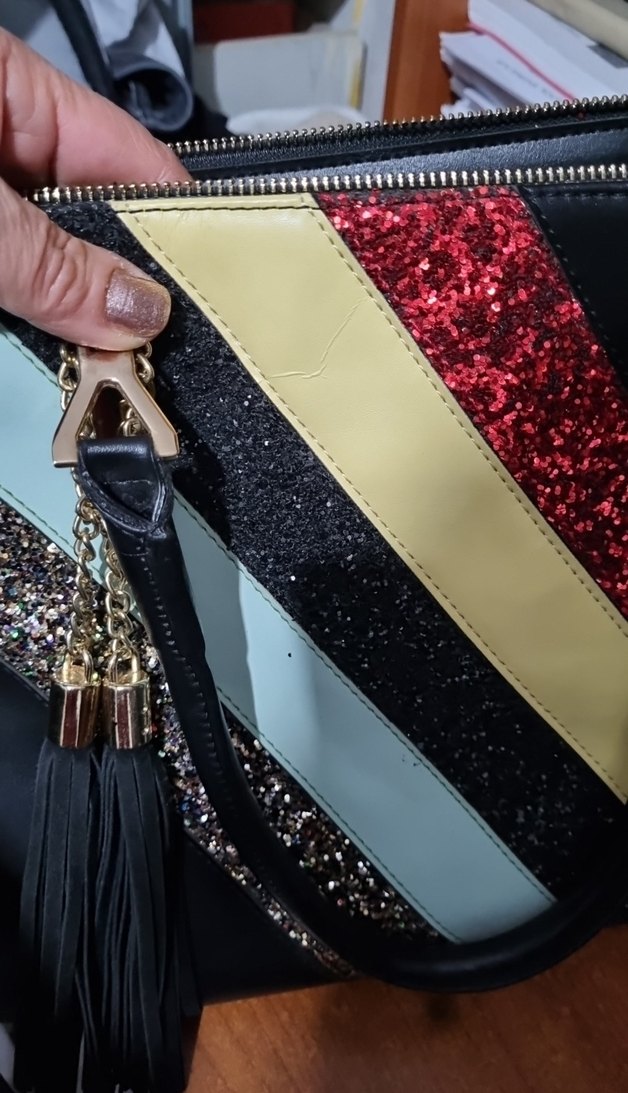 Çok Renkli Deri Kadın Çanta - Görsel 3