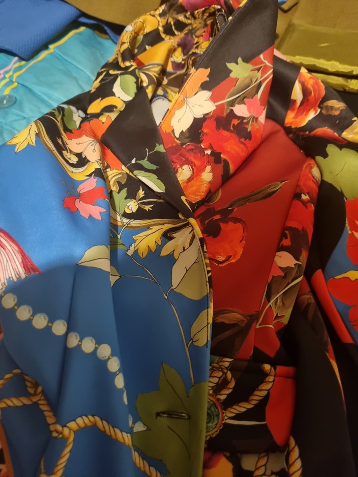 Zincir Detaylı Çok Renkli Kadın Ceket - Görsel 2