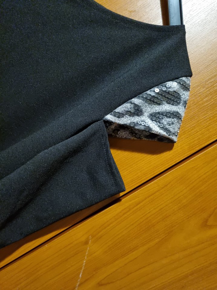 Drapeli Siyah Mini Elbise - Görsel 5