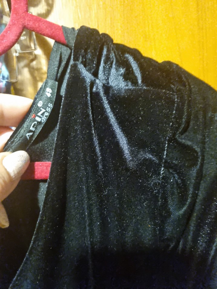 Siyah Drapeli kısa Kadın Gece Elbisesi - Görsel 4