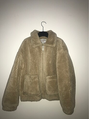 m Beden pull and bear peluş mont
