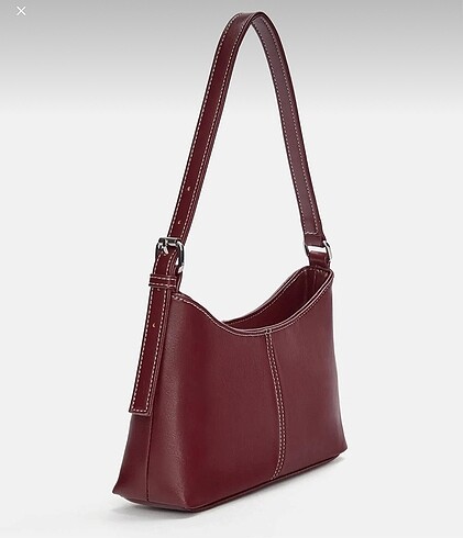 Pull and Bear bordo kol çantası