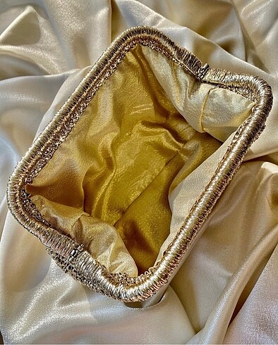 Zara clutch çanta örme ip