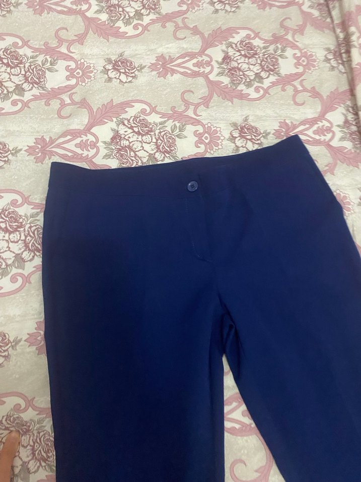 Lacivert kumaş pantolon - Görsel 2