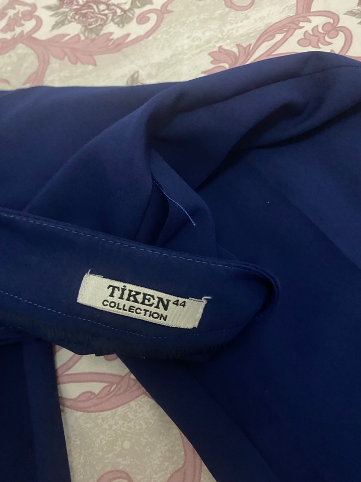 Lacivert kumaş pantolon - Görsel 3