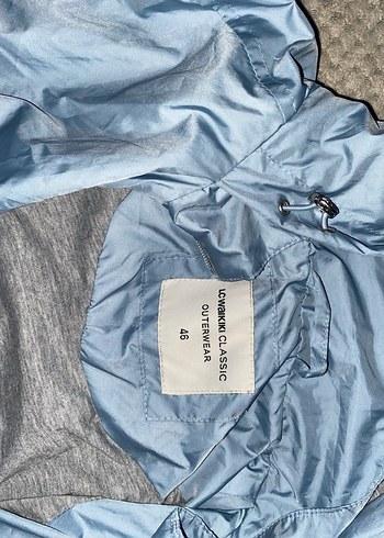 unisex Mavi Kapüşonlu Yağmurluk - Görsel 2