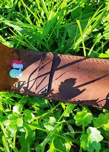 Koyu Kahverengi Hakiki Deri Kalemlik - Görsel 2