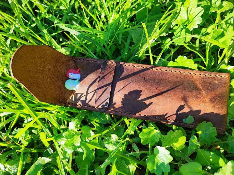 Koyu Kahverengi Hakiki Deri Kalemlik - Görsel 2