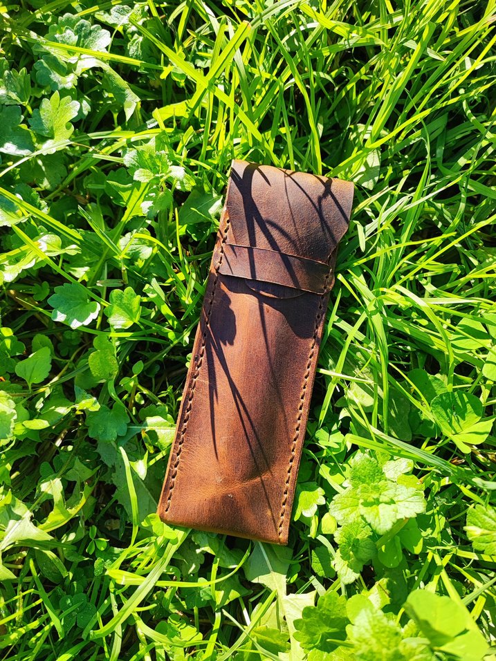 Koyu Kahverengi Hakiki Deri Kalemlik - Görsel 4