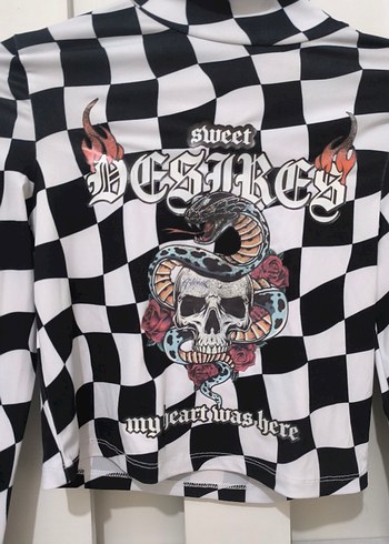 Koton Uzun Kollu Biker Desenli Kadın Bluz - Görsel 2