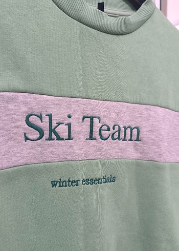 Milla Kadın Gri-Yeşil Baskılı Sweatshirt - Görsel 3