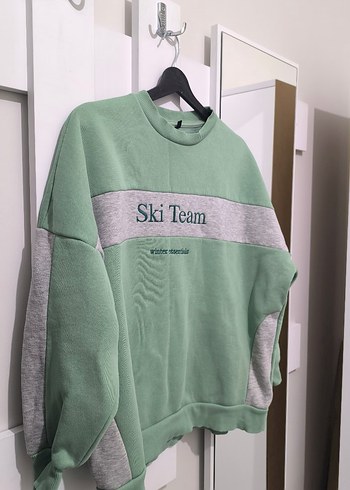 Milla Kadın Gri-Yeşil Baskılı Sweatshirt - Görsel 2