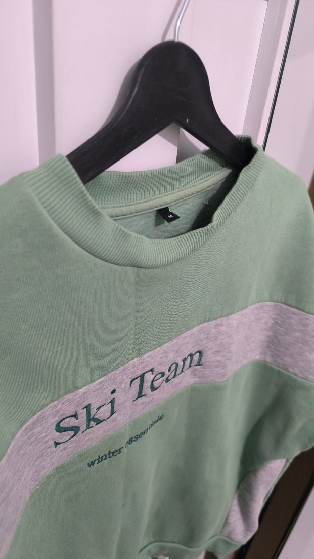 Milla Kadın Gri-Yeşil Baskılı Sweatshirt - Görsel 4