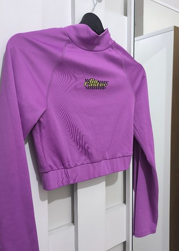 Defacto Mor Yüksek Yakalı Kız Sweatshirt - Görsel 3