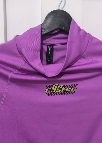 Defacto Mor Yüksek Yakalı Kız Sweatshirt - Görsel 4