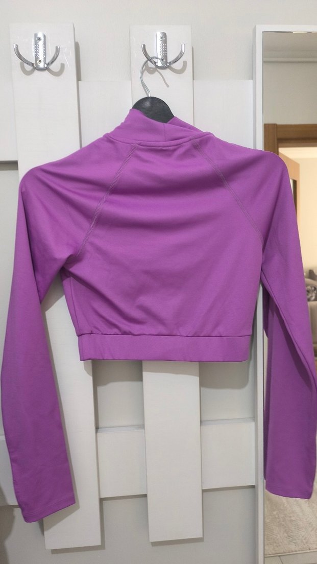 Defacto Mor Yüksek Yakalı Kız Sweatshirt - Görsel 5