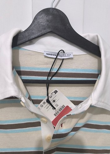 Berskha Çizgili Polo Yaka Tişört Sweat - Görsel 5