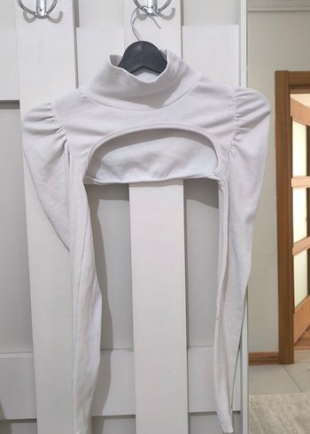 Beyaz Balıkçı Yaka Uzun Kollu Kadın Kazak - Görsel 5