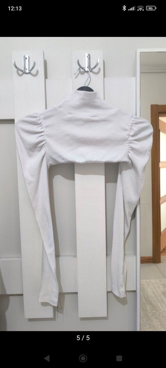 Beyaz Balıkçı Yaka Uzun Kollu Kadın Kazak - Görsel 4