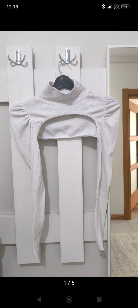 Beyaz Balıkçı Yaka Uzun Kollu Kadın Kazak - Görsel 5