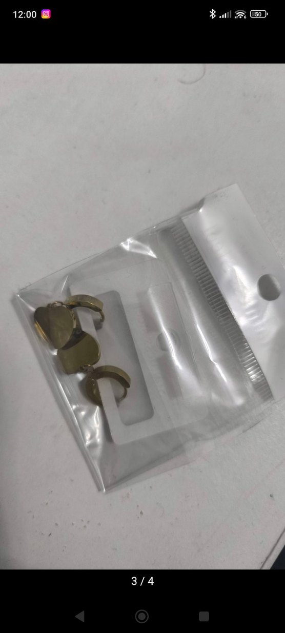 Gold Çelik Nazar Desenli Mini Stainless Steel Küpeler - Görsel 4