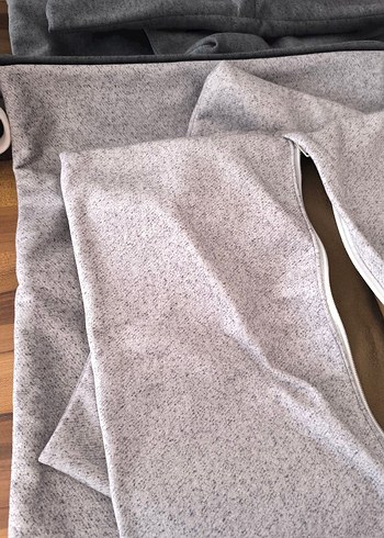 Gri Fermuarlı 4 Adet Kırlent Kılıfı - Görsel 2