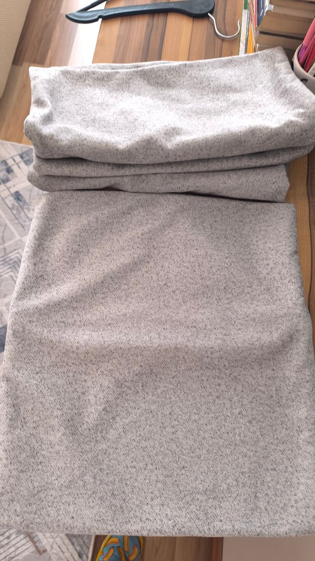 Gri Fermuarlı 4 Adet Kırlent Kılıfı - Görsel 4