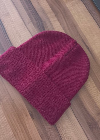 Bordo Kadın Yün Örgü Bere - Görsel 2