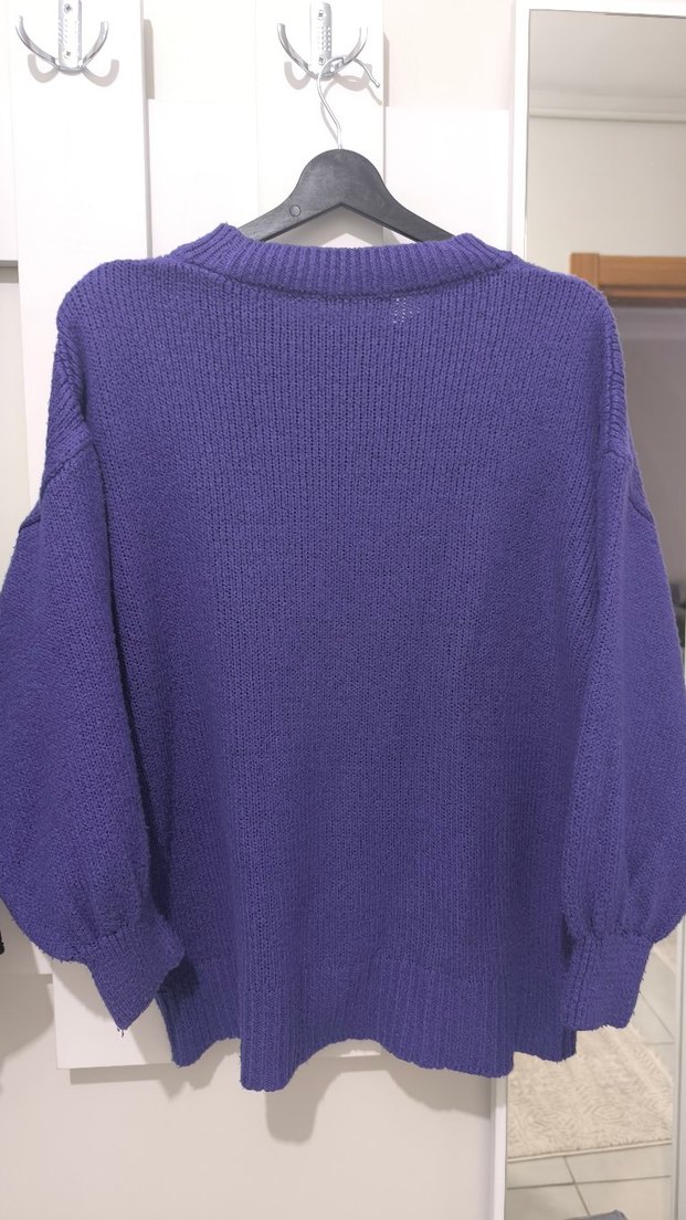 Mor Kadın Triko Sweatshirt - Görsel 3