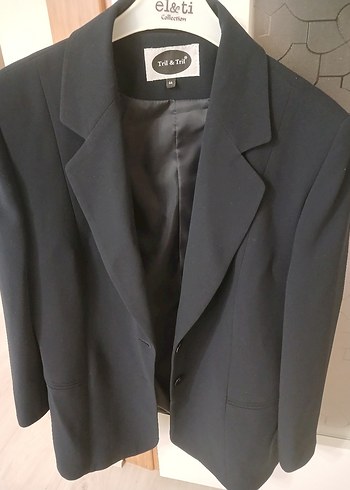 Düğmeli Lacivert Kadın Blazer Ceket