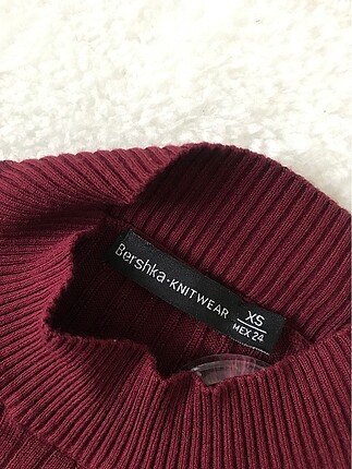 Bershka Bordo crop bluz